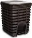 Primanova Braided Square Pedal Bin 9 L, E54, Brown - Image 1