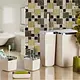 Primanova Turkish 5-Piece Bathroom Accessories Set, Beige Square with Silver Frame, Code SAS01 - Image 1