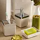Primanova Turkish 5-Piece Bathroom Accessories Set, Beige Square with Silver Frame, Code SAS01 - Image 2