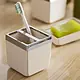 Primanova Turkish 5-Piece Bathroom Accessories Set, Beige Square with Silver Frame, Code SAS01 - Image 3