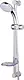 BGI Eco Plus SB1100 Mixer Set 3 Pieces (Basin 1011, Bath 1013, Shower Column S1000), Chrome - Image 2