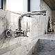 Genebre Clip Madrid 64192164566 Wall-Mounted Kitchen Mixer, Glossy Chrome, 29 cm, Spanish Imported - Image 1