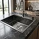 Korgi PK 6050 BL HN Handmade Stainless Steel Kitchen Sink, Black, 60 × 50 cm, 23 cm Depth with Dish Drainer, Soap Dispenser and 3-inch Drain Set - Image 3