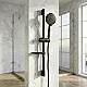 Global Standard Mira Plus Shower Rail, Black GS S 3456-1 EBP, 3-Spray with 170 cm Thermal Hose, Soap Dish and Fixing Set - Image 1