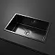 Steel Tech 7545US Handmade Kitchen Sink, Black, 75 × 45 cm with 3-inch Drain Set - Image 1