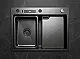 Steel Tech 6046TB Handmade Kitchen Sink, Black, 60 × 46 cm with Soaking Basin, Cutting Board, Knife Drainer and 3-inch Drain Set - Image 1