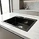Steel Tech 5545TS Handmade Kitchen Sink, Black, 55 × 45 cm with 3-inch Drain Set and 3 Holes - Image 3