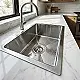 Steel Tech 5545US Handmade Kitchen Sink, Chrome, 55 × 45 cm with 3-inch Drain Set - Image 5