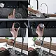 Smart Home Steel Tech 7545TB-5 Handmade Kitchen Sink, Black, 75 × 46 cm, 5 Buttons with Accessories - Image 4
