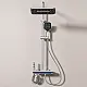 Steel Tech GR02 Piano Shower System, Grey Shower Column with Mixer, 4 Outlets and LED Screen - Image 2