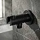 Lugano LG_CYL-520 B Concealed Outlet Elbow, Matte Black, Circular with Plate and Shower Holder - Image 1