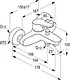 Kludi RAK Project RAK 11002 Bath Mixer with Diverter, Glossy Chrome - Image 2