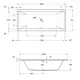 Duravit Havana Jacuzzi 180 × 80 cm, 2 Systems (8 Water Jets, 16 Air Jets), Chrome Waste and Overflow, Pillow, Front Panel + Small Left Side Panel with Frame, White - Image 6