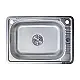 TS Stainless Steel Sink 48.5 × 68 cm, 3 Holes, 1.25 mm, without Waste, Matte