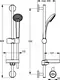 Ideal Standard Rain B9503AA Shower Rail with 3-Function Head and Soap Dish, Chrome - Image 5