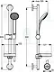 Ideal Standard Rain B9501AA Shower Column with 1-System Shower Head and Soap Dish, Chrome - Image 2