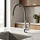 AZ F53000C Kitchen Mixer with Flexible Swivel Spout, Glossy Chrome & Grey - Image 1