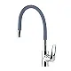 AZ F53000C Kitchen Mixer with Flexible Swivel Spout, Glossy Chrome & Grey - Image 2