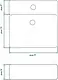 Mica Vit Zero Oval Countertop Basin, Square 40 cm, White, with Mixer Hole - Image 5