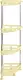 Primanova M-N44-01 4-Tier Acrylic Floor Corner Shelf, Beige with Stainless Steel Posts - Image 2
