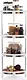 Primanova M-N44-01 4-Tier Acrylic Floor Corner Shelf, Beige with Stainless Steel Posts - Image 3