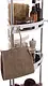 Primanova M-N44-01 4-Tier Acrylic Floor Corner Shelf, Beige with Stainless Steel Posts - Image 5