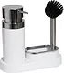 Primanova E43 Kitchen Soap Dispenser with Cleaning Brush, White - Image 1