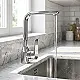 Genebre Coral 64201324566 Pillar Kitchen Mixer, Glossy Chrome, 31 cm, Swivel Spout, Made in Spain - Image 1