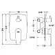 Spanish 2-Outlet Concealed Bath Mixer, Madrid Code 62117314566, Chrome, Includes Concealed Body, Trim, Handle & Diverter - Image 5