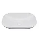 Sanipure Eros Above-Counter Basin, White, 60 cm with Fixing Set - Image 1