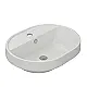 Sanipure Venus Above-Counter Basin, White, 60 cm with Fixing Set - Image 1