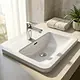 Oberon Countertop Basin 55 cm without Mixer Hole, Pergamon - Image 1
