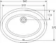 Hydra Under-Counter Basin 51 cm without Mixer Hole, White - Image 4