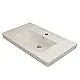 Sanipure Icarus Vanity Unit Basin, White, 75 cm - Image 2