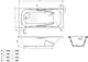 Garda Bathtub 150 × 75 cm with Handles, Front Panel + Side Panel, White - Image 5
