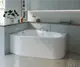 Look Right-Hand Bathtub 150 × 100 cm with Right Panel, White - Image 2