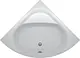 Como Corner Bathtub 125 × 125 cm with Side Panel, White - Image 3