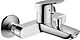 Hansgrohe Logis Bath Mixer 71400006, Ceramic Cartridge with Diverter, Single Lever, Chrome - Image 1