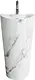 Sanipure Onda One-Piece Freestanding Floor Basin 90 × 48 × 50 cm with Drain and Overflow, White - Image 8
