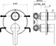 Duravit Verona VE5210008E10 Concealed Bath Mixer Trim, 2 Outlets with Diverter, Ceramic Cartridge and Temperature Limiter - Image 2