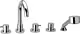 Duravit Scala 5-Hole Deck-Mount Bath Mixer SC5270000E10, Ceramic Cartridge with Temperature Limiter and Water Saving Aerator, 1-Spray Shower Head - Image 1