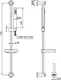 Duravit XX0680002E10 Shower Column Set: 70 cm Rail, 1-Function Head, 160 cm Anti-Twist Hose, Soap Dish - Image 2