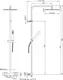 Duravit XX4280008E10 Shower Set including Thermostatic Mixer, Column with Adjustable Holder, 250 mm Head, Diverter, and 150 cm Anti-Twist Hose - Image 2
