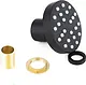 Round Brass Shower Jet, Black, 5 cm - Image 3