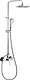 Titanium Shower Column 2 × 1 with Mixer 1878rp240, Shower Head and Handset, Chrome - Image 1