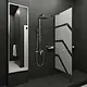 Titanium Shower Column 2 × 1 with Mixer 1878rp240, Shower Head and Handset, Chrome - Image 2