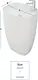 Sanipure Gardner One-Piece Freestanding Floor Basin 90 × 57 × 44 cm with Overflow, White - Image 2