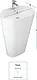 Sanipure Congo One-Piece Freestanding Floor Basin, 60 × 38 × 90 cm, White - Image 2