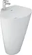 Sanipure Danube Floor-Standing Basin 0016005, 90 × 58 × 43 cm, with Overflow - Image 1