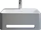 Sanipure Sabao Wall-Hung Basin 50 × 31 cm with Towel Holder, White - Image 2